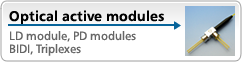 Optical active modules-LD module,PD modules,BIDI,Triplexes